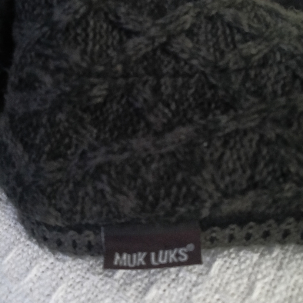 Muk Luks Charcoal Knit Scarf